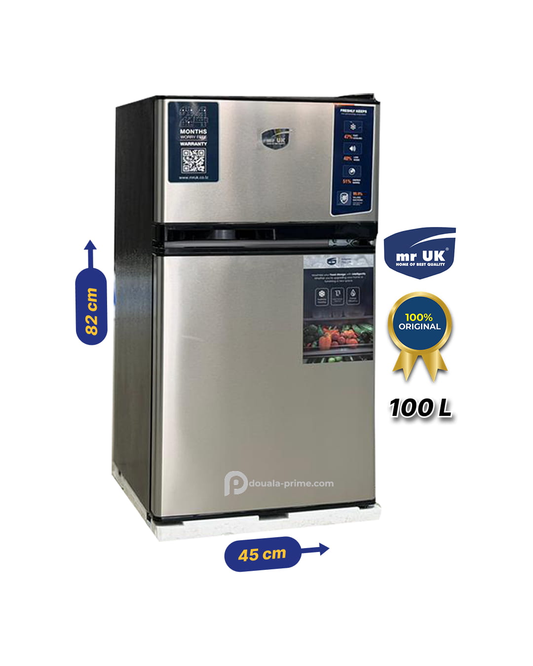 REFRIGERATEUR DOUBLE BATTANT MR UK F48-08-0L 100L